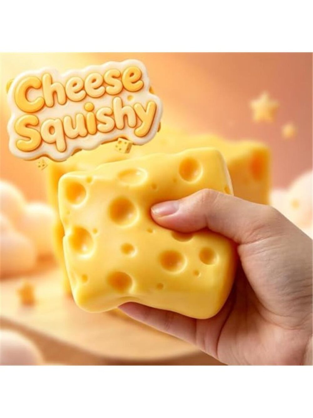 Cheese Squishy Stress Relief Original Sensory Food Squishy Stress Relief Fidget